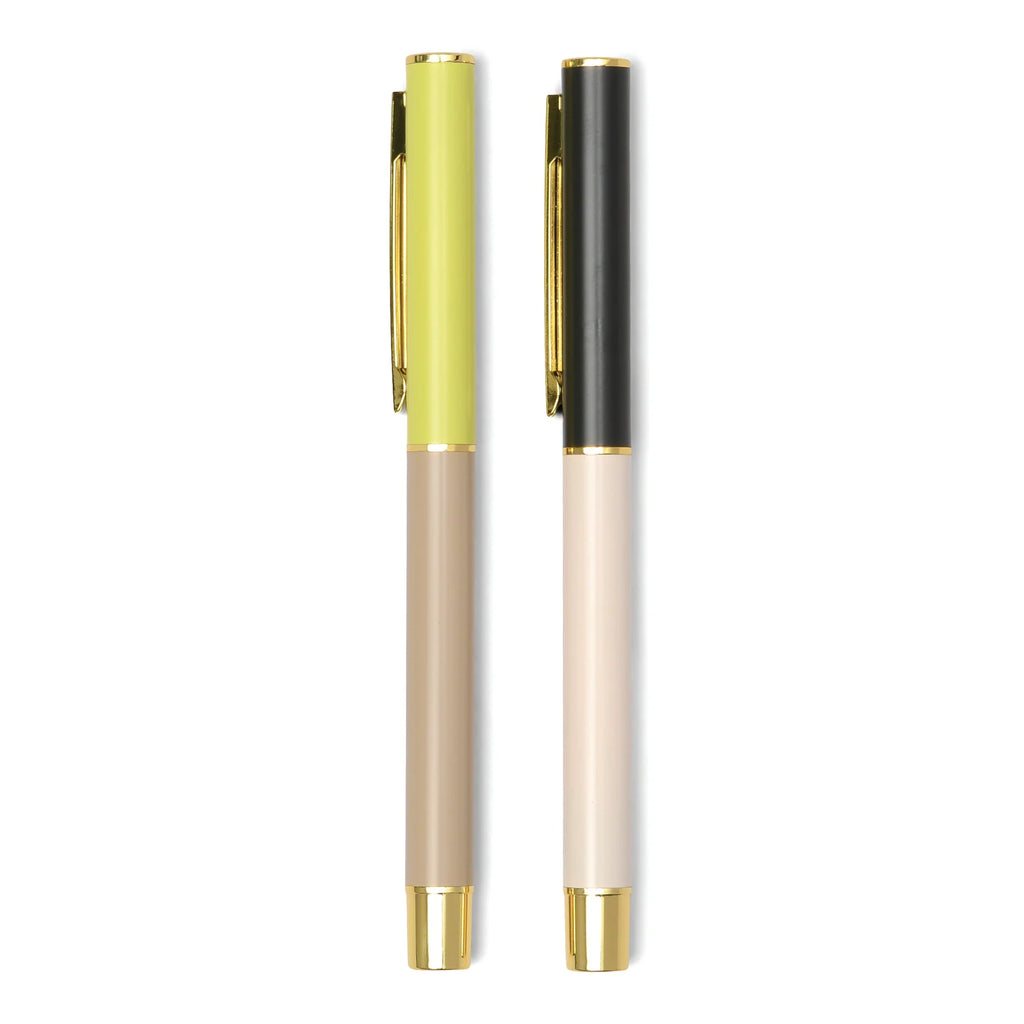 Colour block pens - White and taupe set of 2 - Daisy Park
