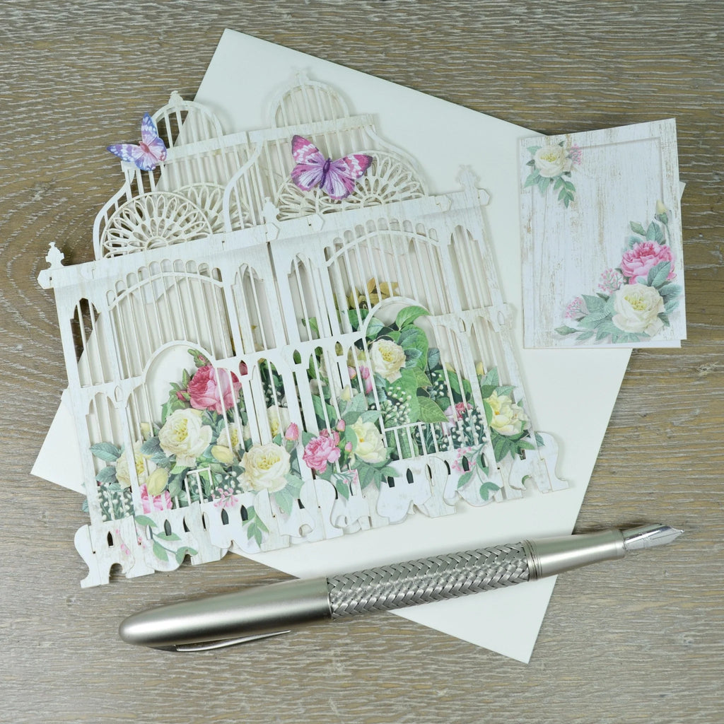 The Flower cage 3D pop up greeting card - Daisy Park