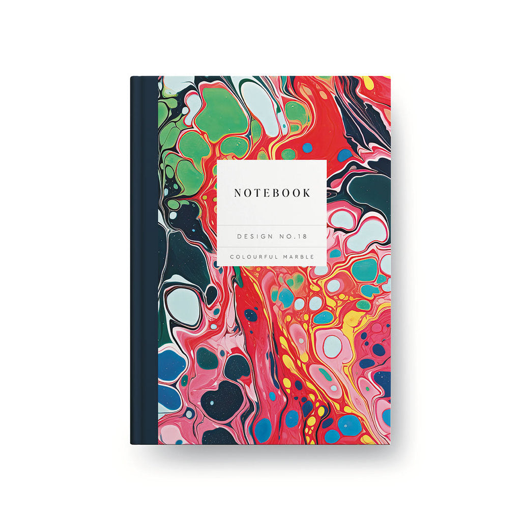 Colourful Marble hardback notebook No. 18 - Daisy Park