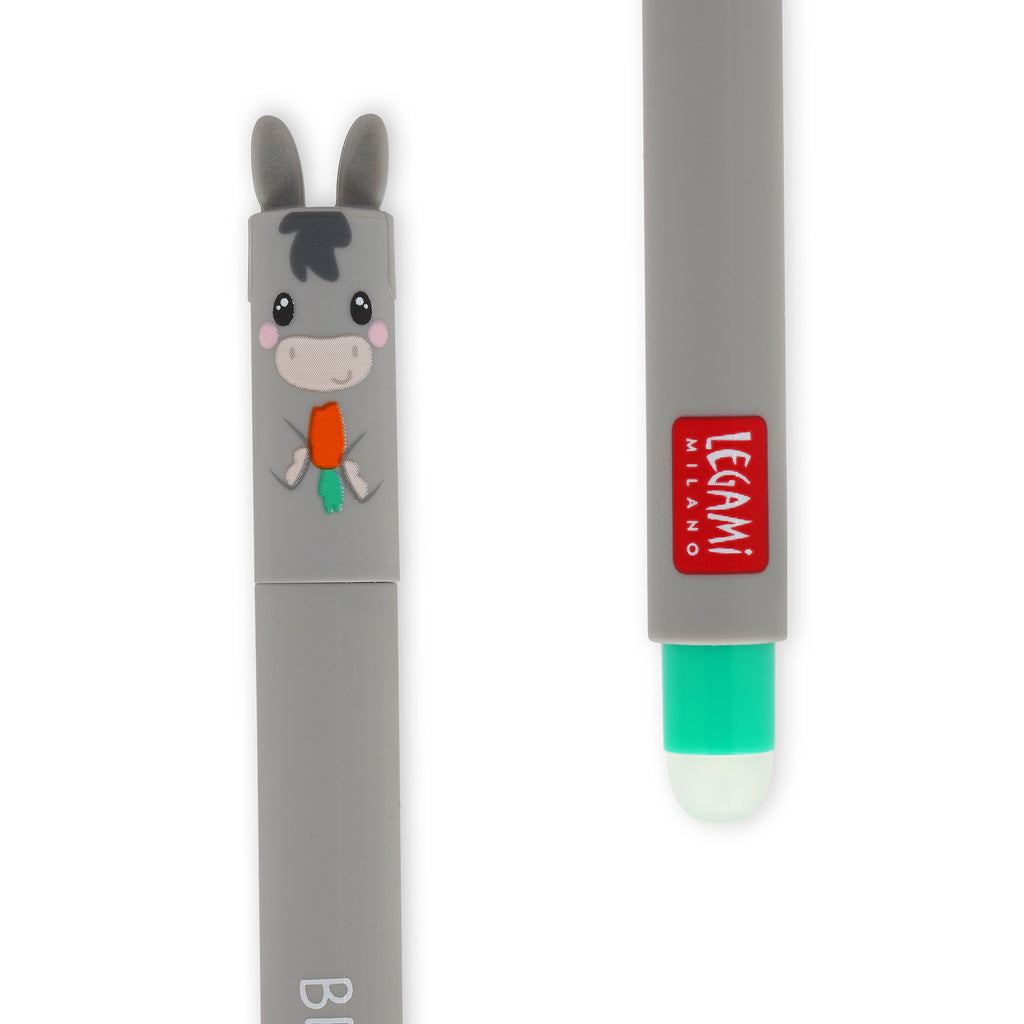 Set of 4 erasable gel pens - Farm animals - Daisy Park