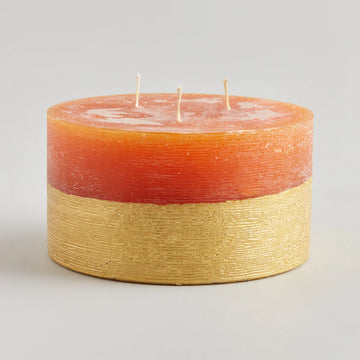 St Eval Orange & Cinnamon gold half dipped multiwick - Daisy Park