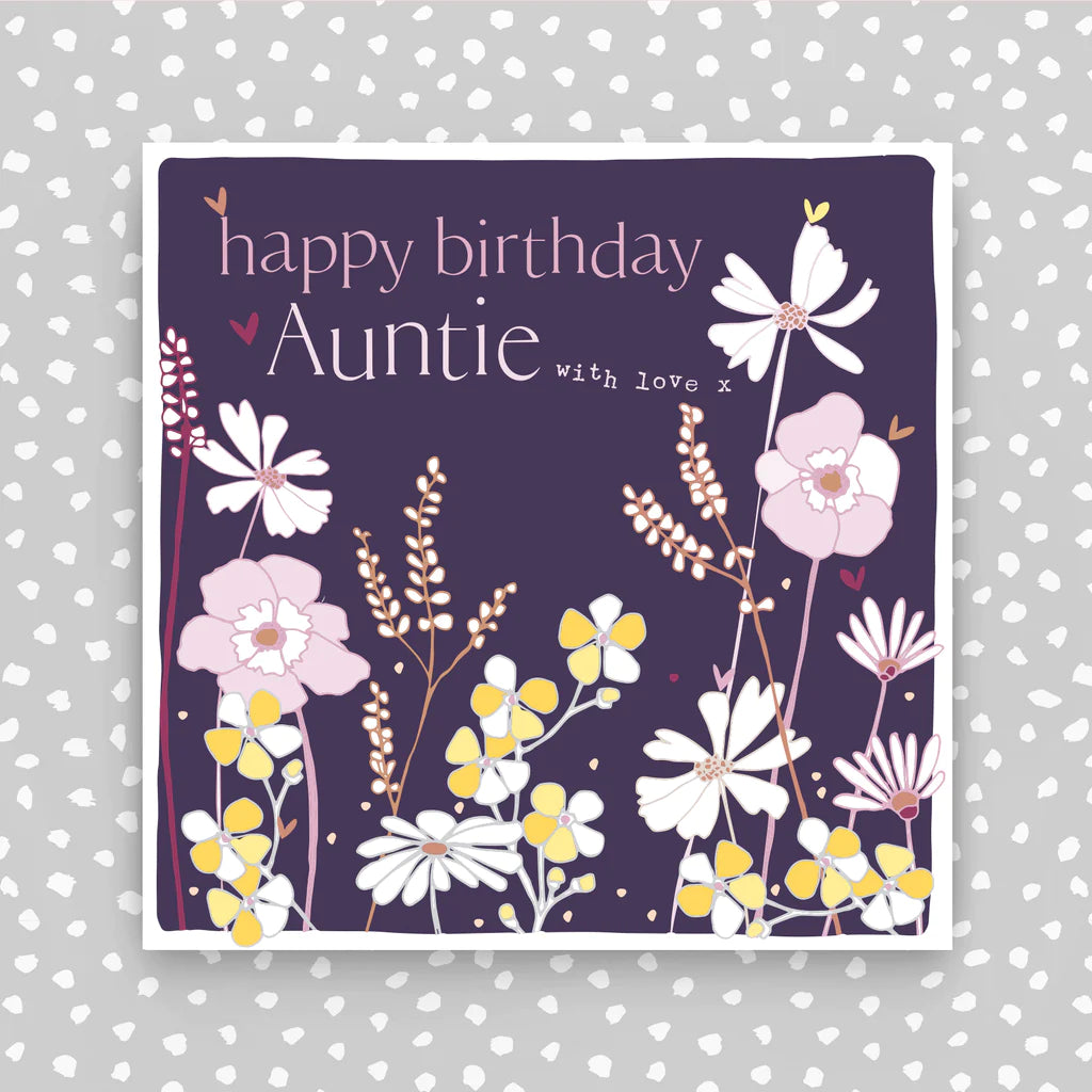 Auntie Birthday with love card - Daisy Park