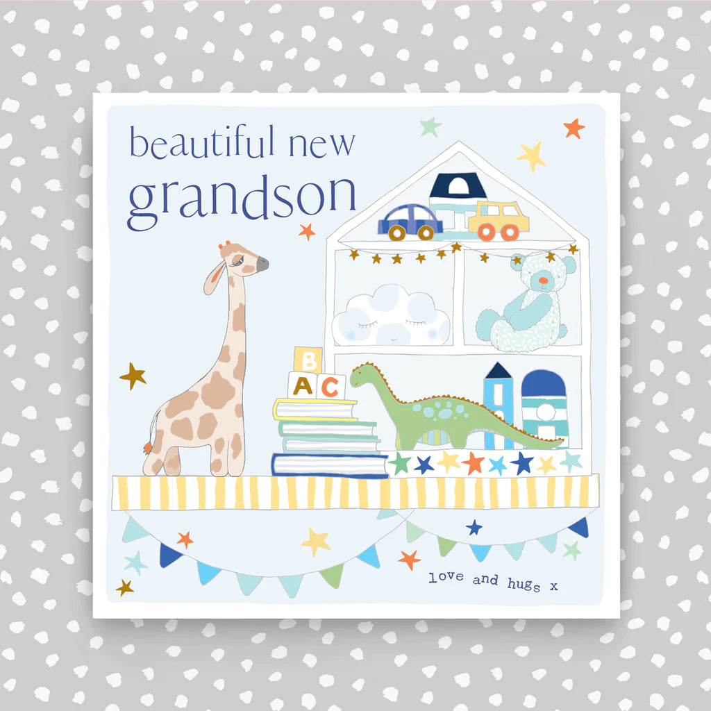 Beautiful new Grandson card - Daisy Park