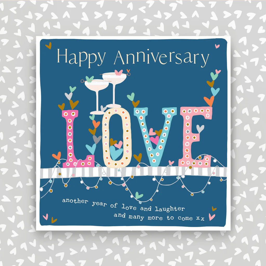 Happy anniversary another year of love and laughter card - Daisy Park