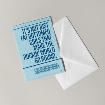 Fat Bottomed girls greeting card - Daisy Park