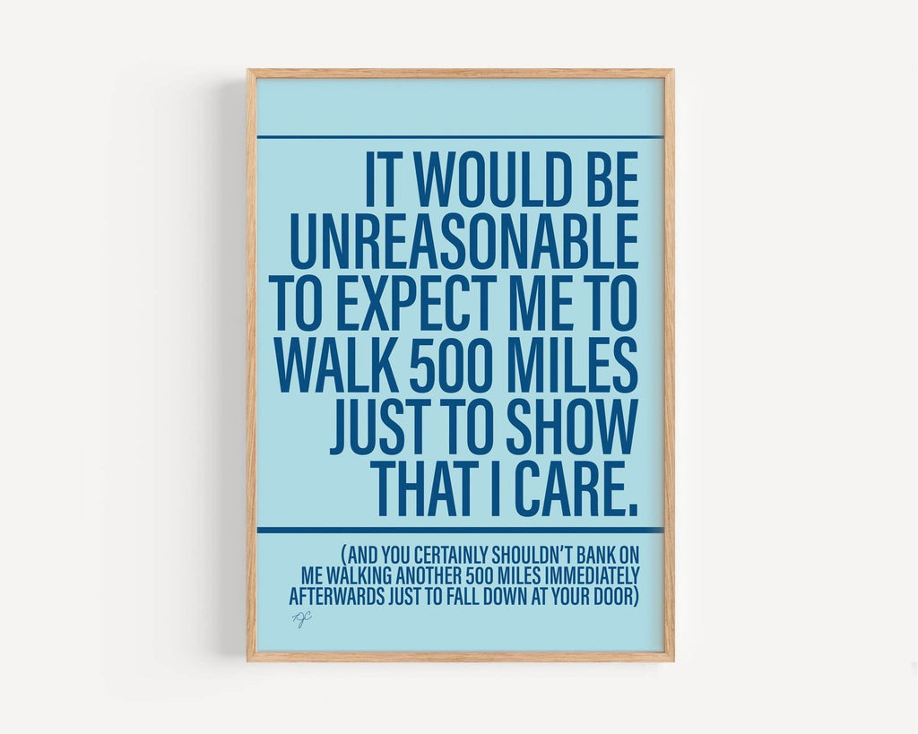 500 miles A4 unframed print - Daisy Park