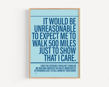 500 miles A4 unframed print - Daisy Park