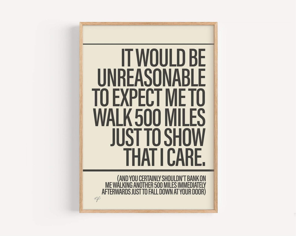 500 miles A4 unframed print - Daisy Park