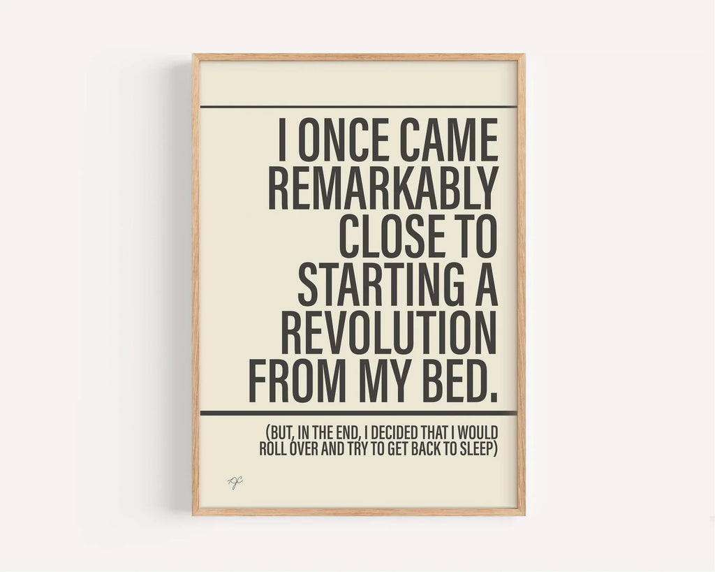 Don't look back in anger A4 print unframed - Daisy Park