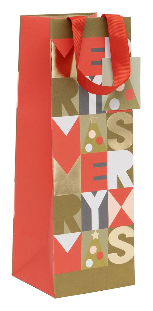 XL Mighty Merry Xmas bottle bag - Daisy Park