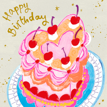 Happy birthday cherry cake card - Daisy Park
