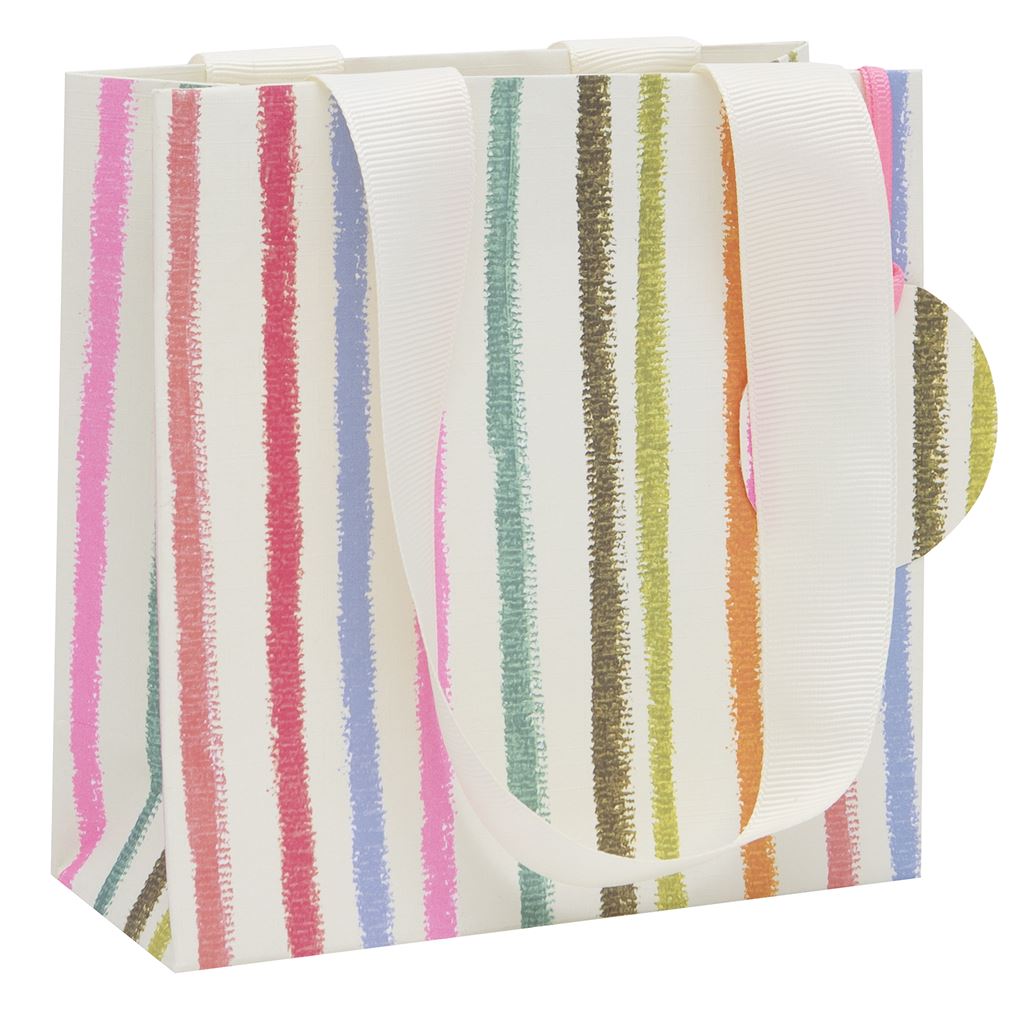 Vertical stripe small gift bag - Daisy Park