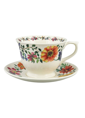 Emma Bridgewater Garden Flowers large teacup and saucer - Daisy Park