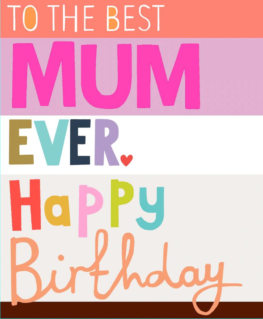 Best Mum Happy Birthday card - Daisy Park