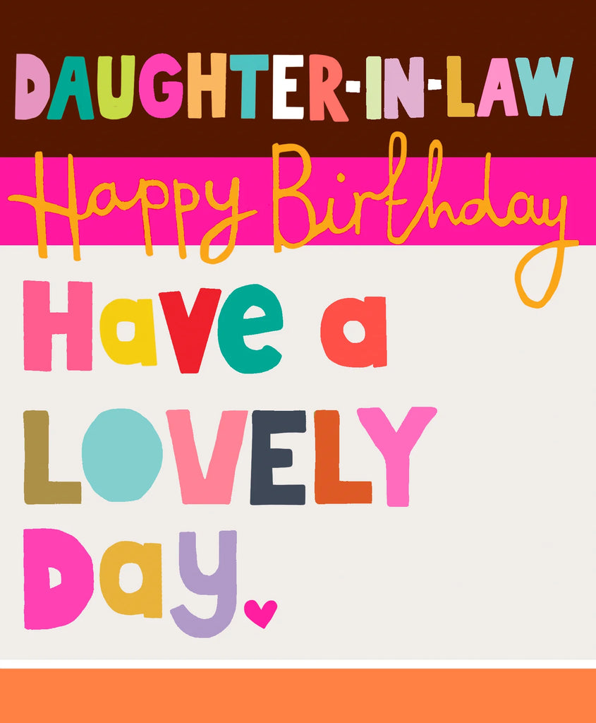Have a lovely day Daughter in law card - Daisy Park