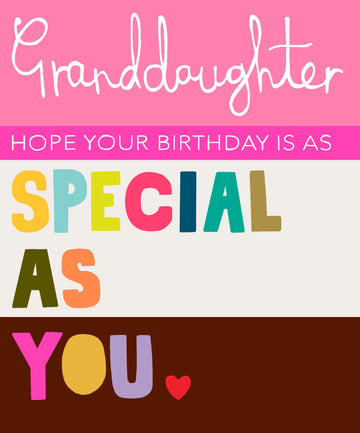 Special Granddaughter birthday card - Daisy Park