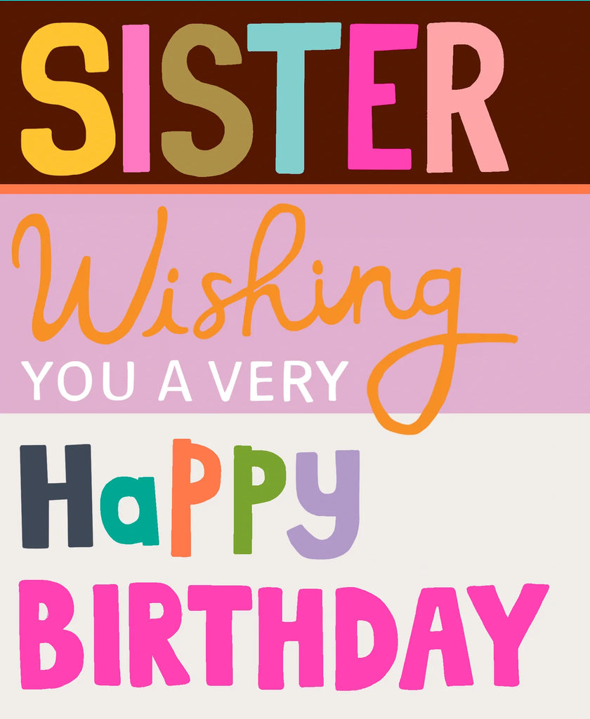 Wishing you a very happy Birthday Sister card - Daisy Park