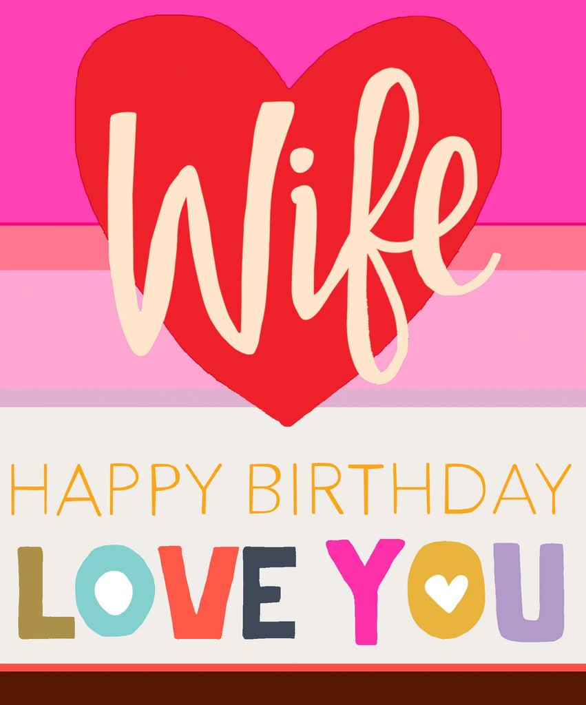 Love you Wife - Happy Birthday card - Daisy Park