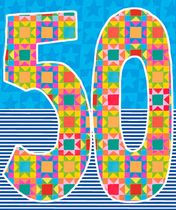 50th birthday card - Daisy Park