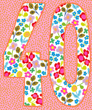 40th birthday card - Daisy Park