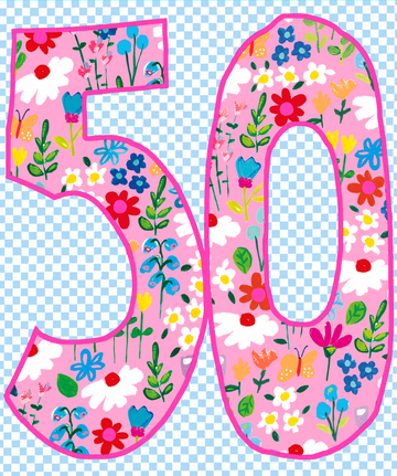 50th birthday card - Daisy Park