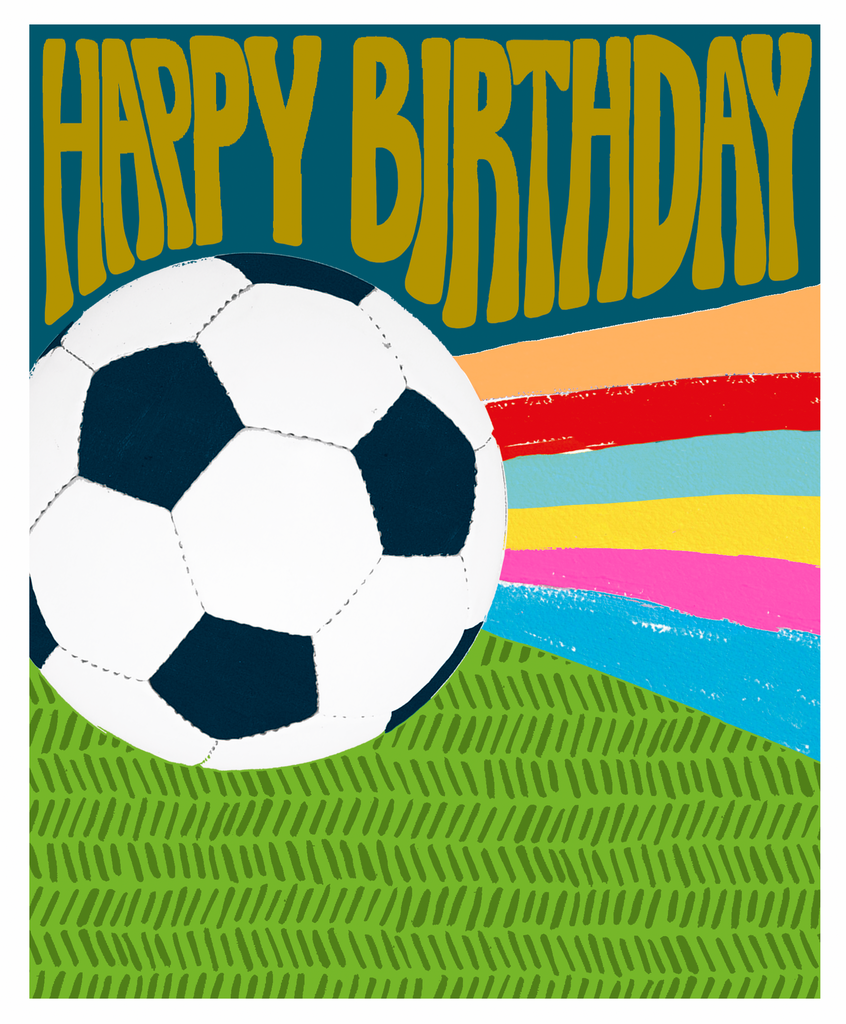 Happy Birthday Football beams card - Daisy Park