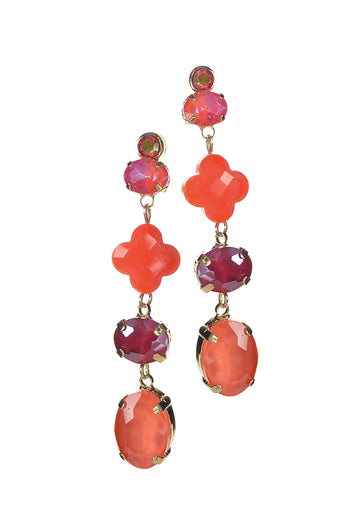 Byzantine Cross drops - Gold/Tangerine - Daisy Park