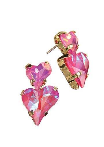Heart on Heart drops - Fuchsia on Fuchsia - Daisy Park