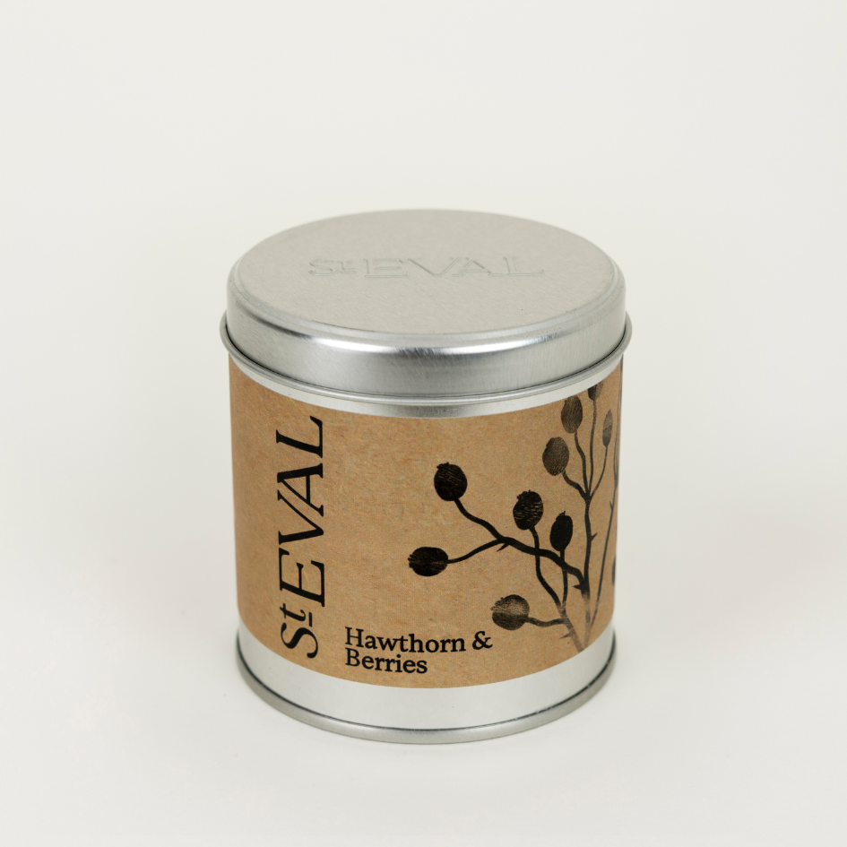 St Eval Hawthorn & Berries scented tin candle - Daisy Park