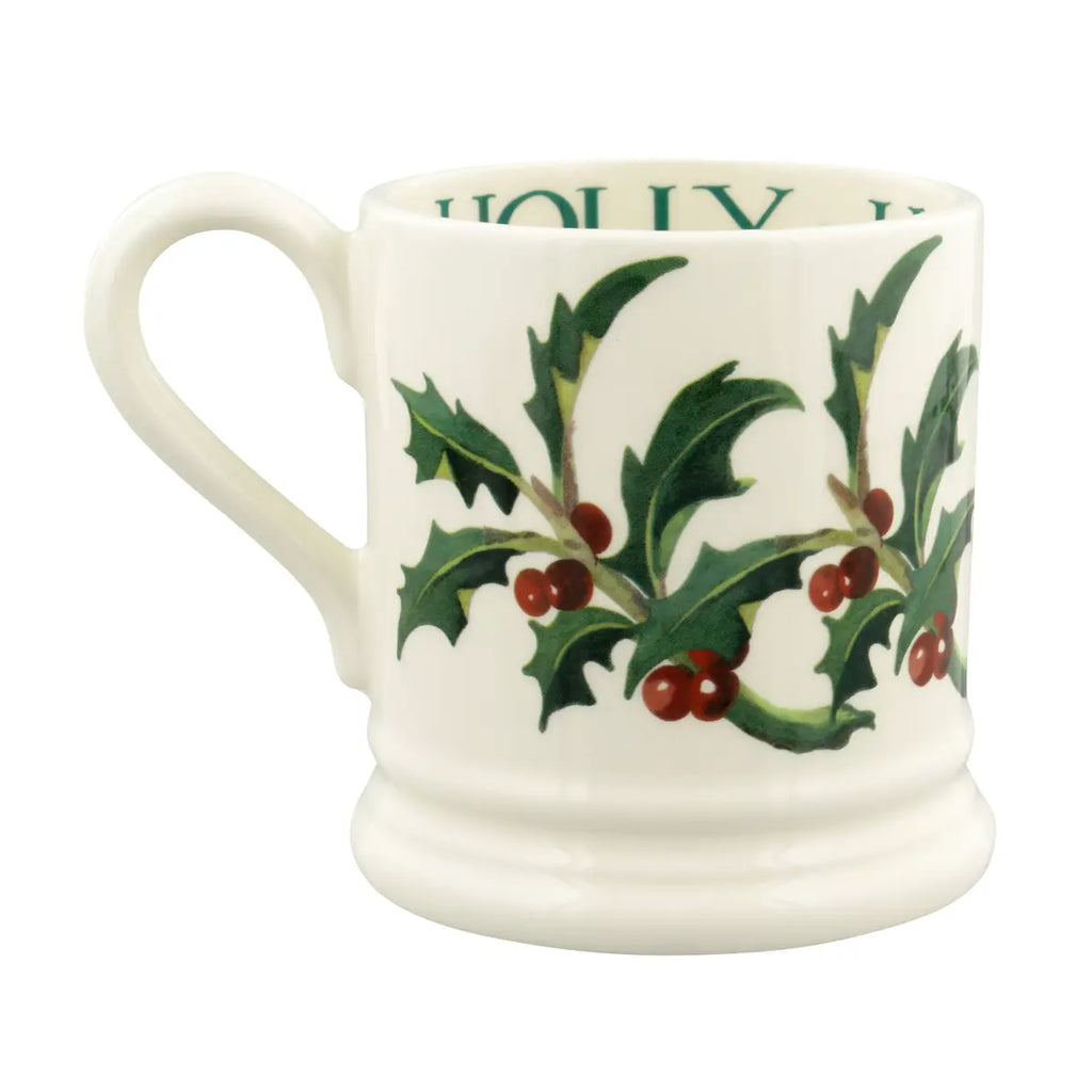 Emma Bridgewater Holly 1/2pt mug - Daisy Park