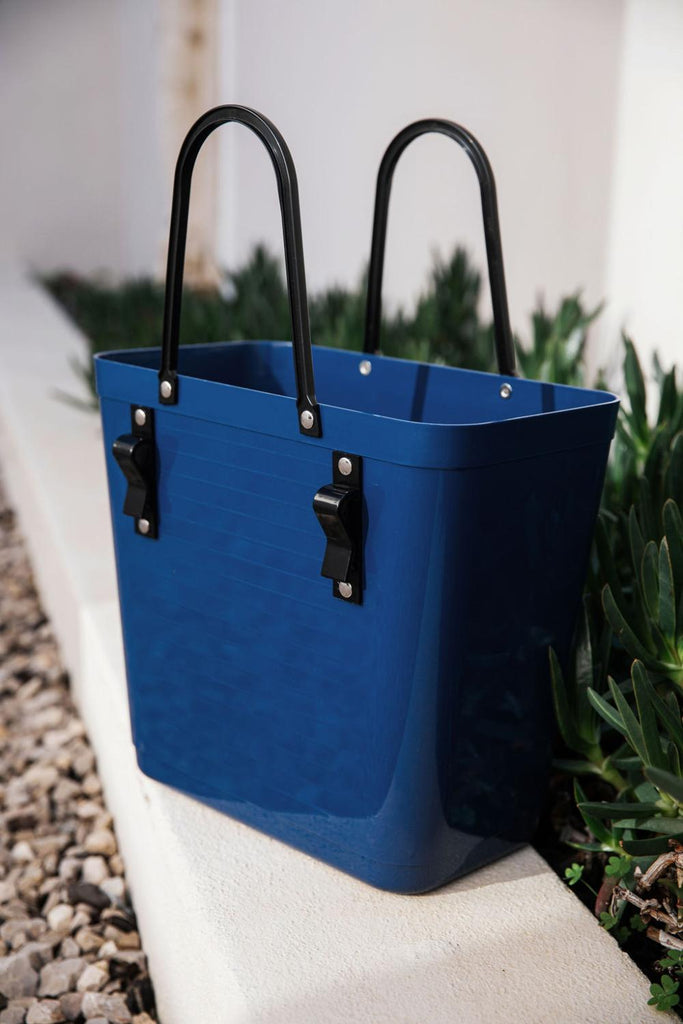 Hinza bag - Tall with bicycle hooks - Blue - Daisy Park