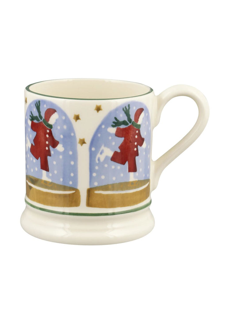 Emma Bridgewater Ice Skater Snow Globe 1/2 Pint Mug - Daisy Park