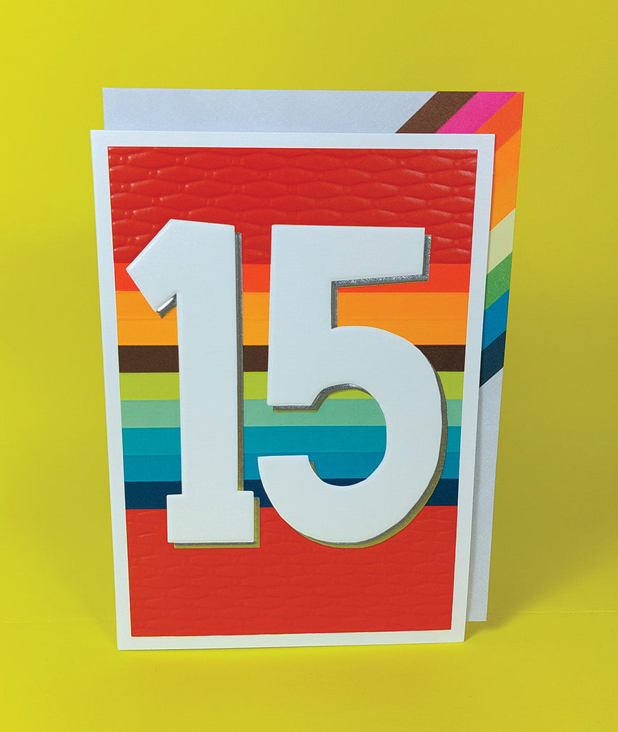 Age 15 Jamboree birthday card - Daisy Park