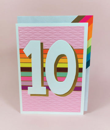 Age 10 girl birthday card - Daisy Park
