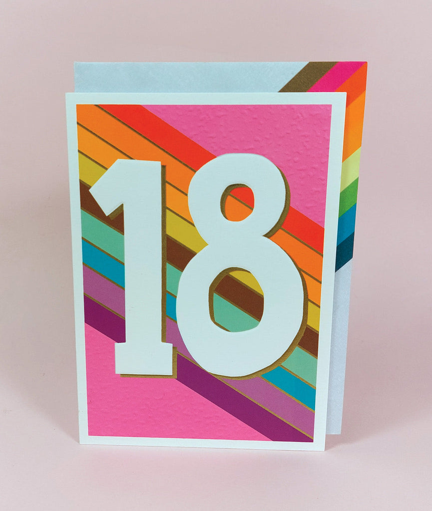 Age 18 pink Jamboree birthday card - Daisy Park