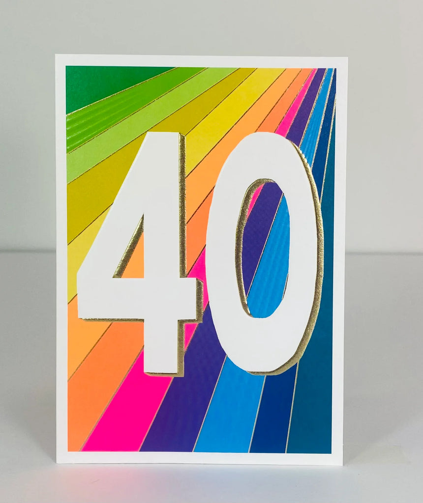 Age 40 birthday card - Daisy Park