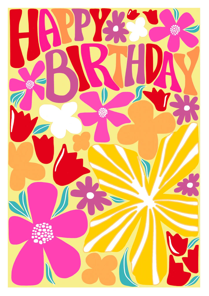 Happy Birthday floral card - Daisy Park