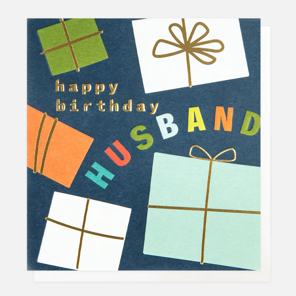Presents Birthday card for Husband - Daisy Park
