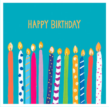 Happy Birthday candles card - Daisy Park