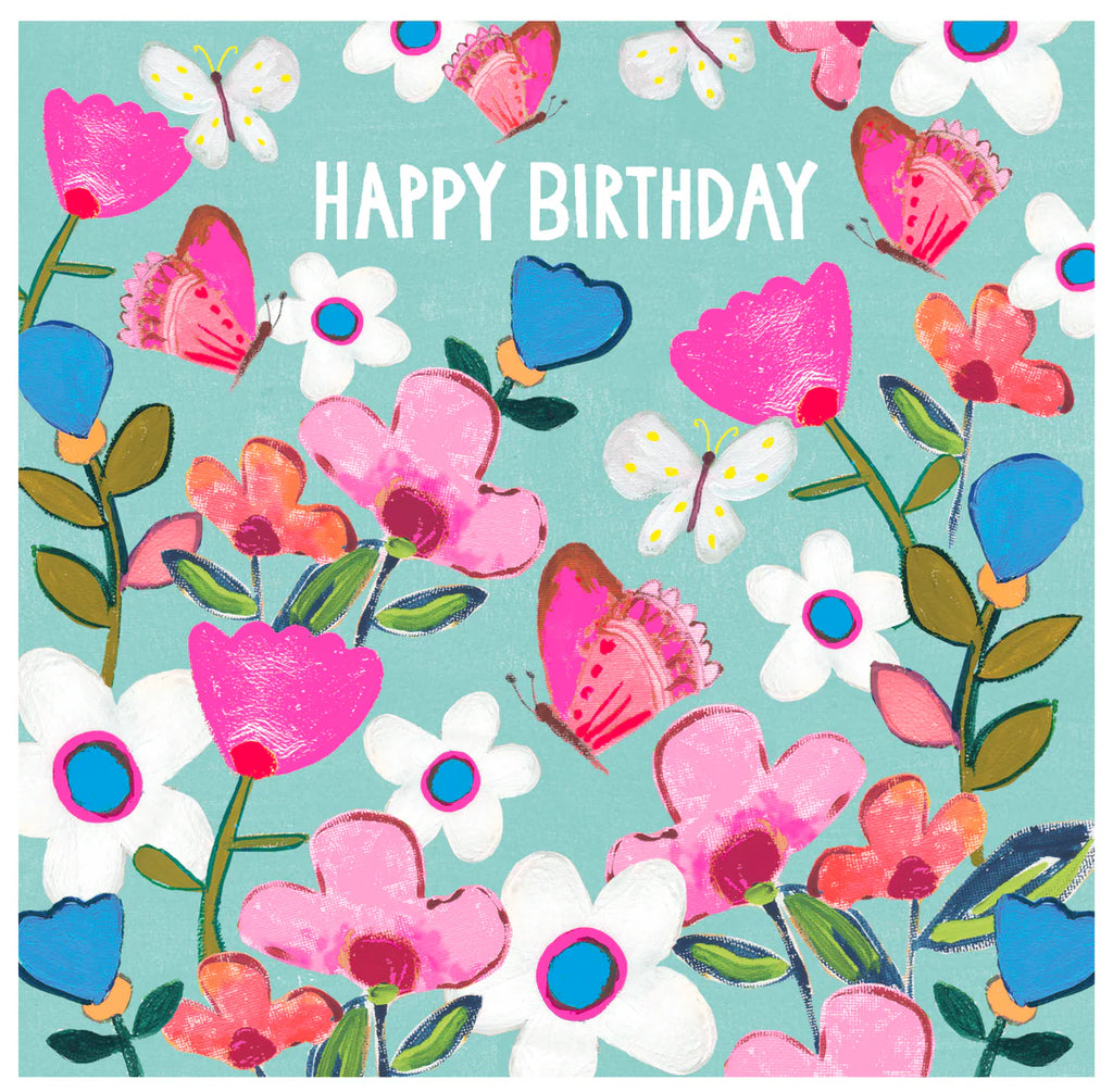 Happy Birthday Butterflies card - Daisy Park