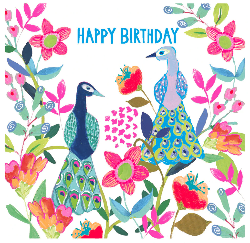Happy Birthday Peacock card - Daisy Park