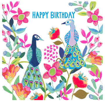 Happy Birthday Peacock card - Daisy Park
