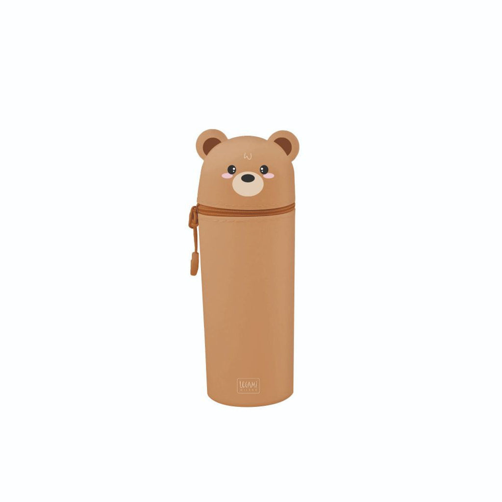 Legami Kawaii 2 in 1 soft silicone Teddy Bear pencil case - Daisy Park