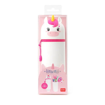 Legami Kawaii 2 in 1 soft silicone Unicorn pencil case - Daisy Park