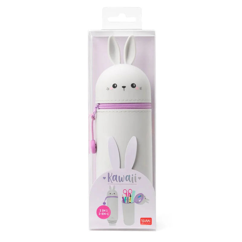 Legami Kawaii 2 in 1 soft silicone Bunny pencil case - Daisy Park