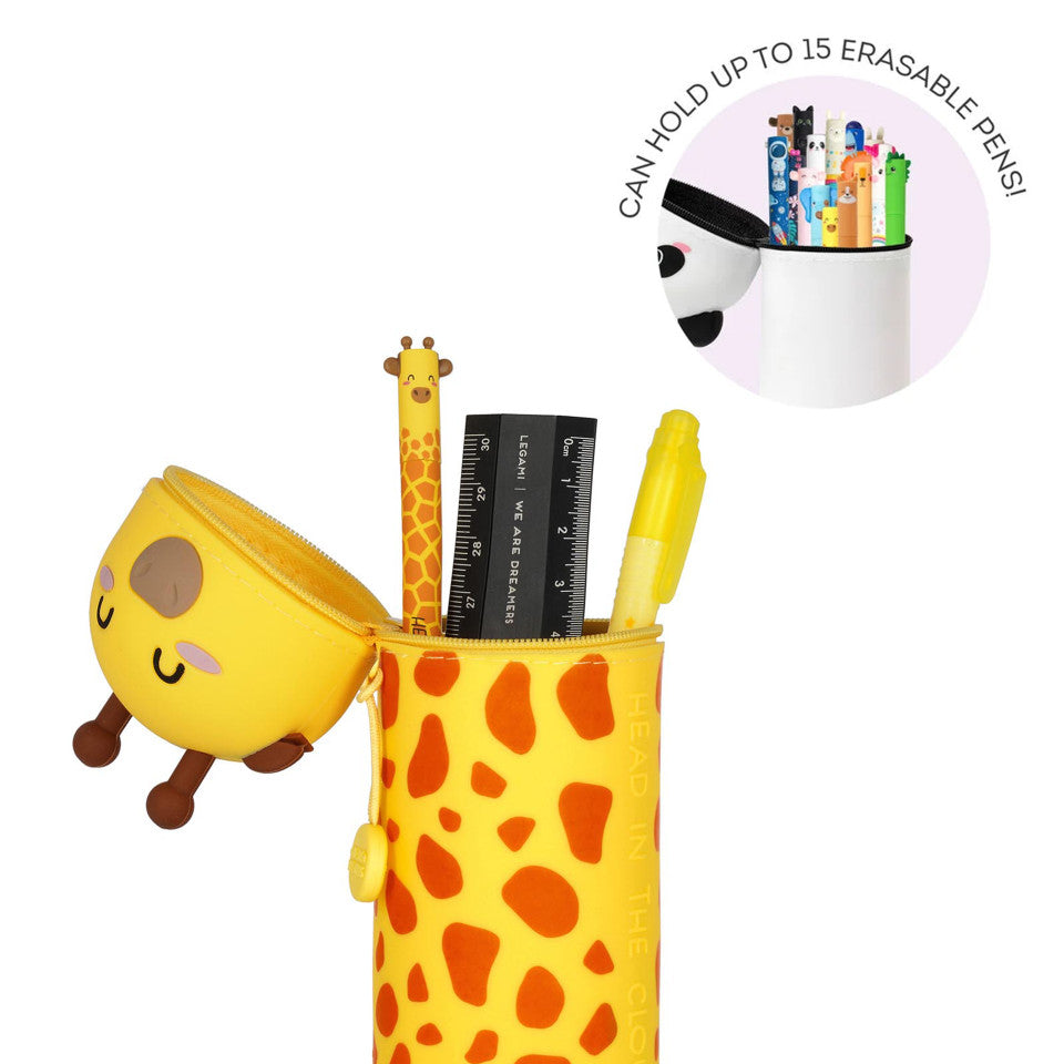 Legami Kawaii 2 in 1 soft silicone Giraffe pencil case - Daisy Park