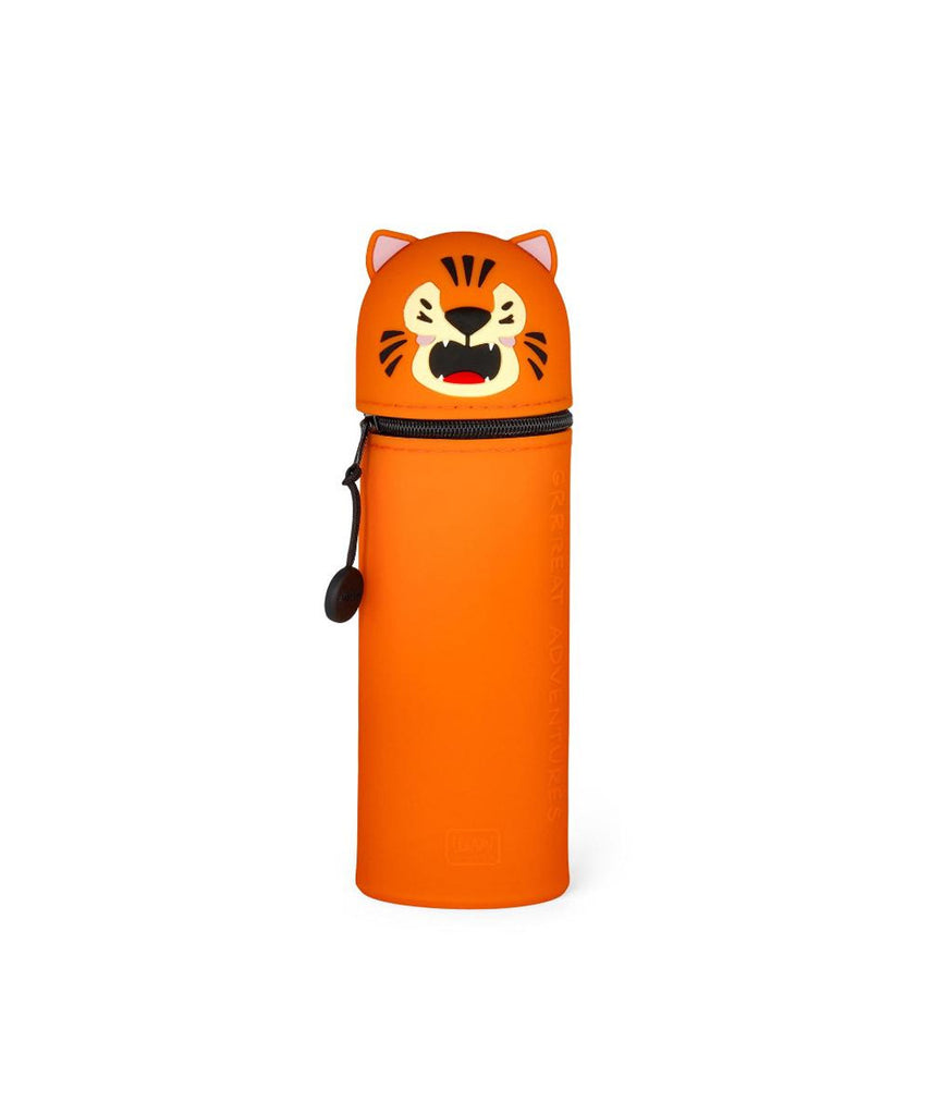 Legami Kawaii 2 in 1 soft silicone Tiger pencil case - Daisy Park