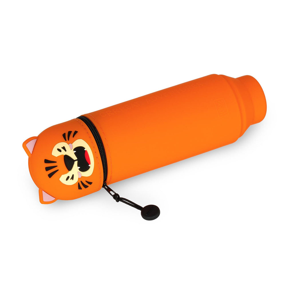 Legami Kawaii 2 in 1 soft silicone Tiger pencil case - Daisy Park