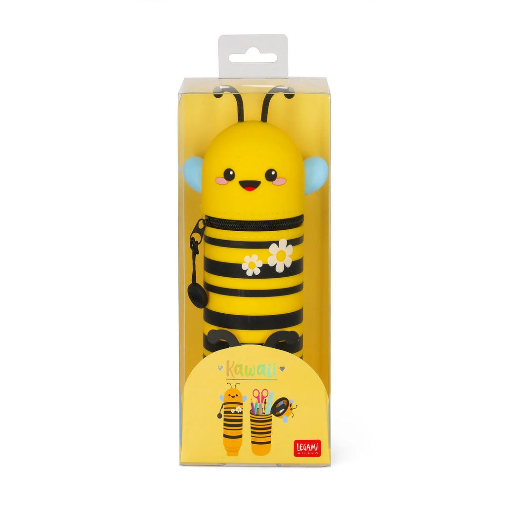 Legami Kawaii 2 in 1 soft silicone Bee pencil case - Daisy Park