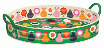 Kate  Pears & Flowers large handled tray - Daisy Park
